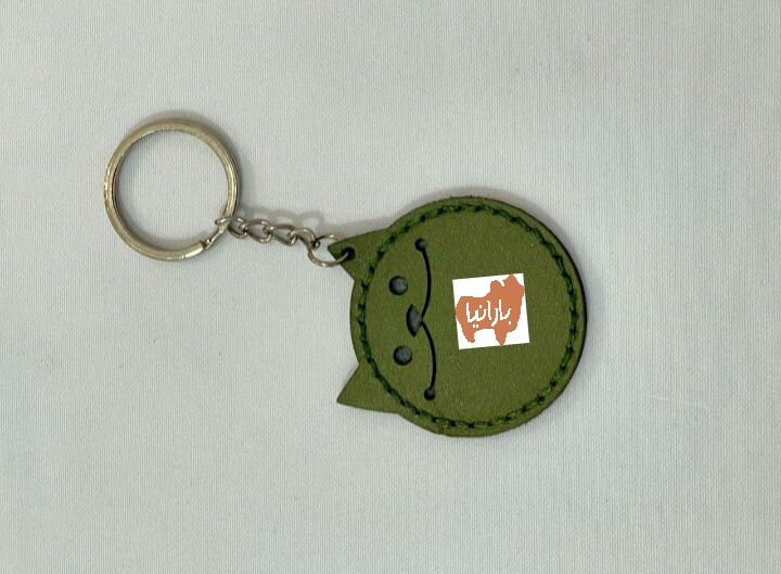 جاکلیدی چرم طبیعی مدل گربه